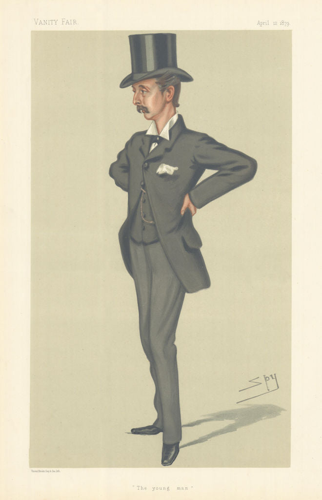 VANITY FAIR SPY CARTOON Edward Stanhope 'The young man' Lincolnshire MP 1879